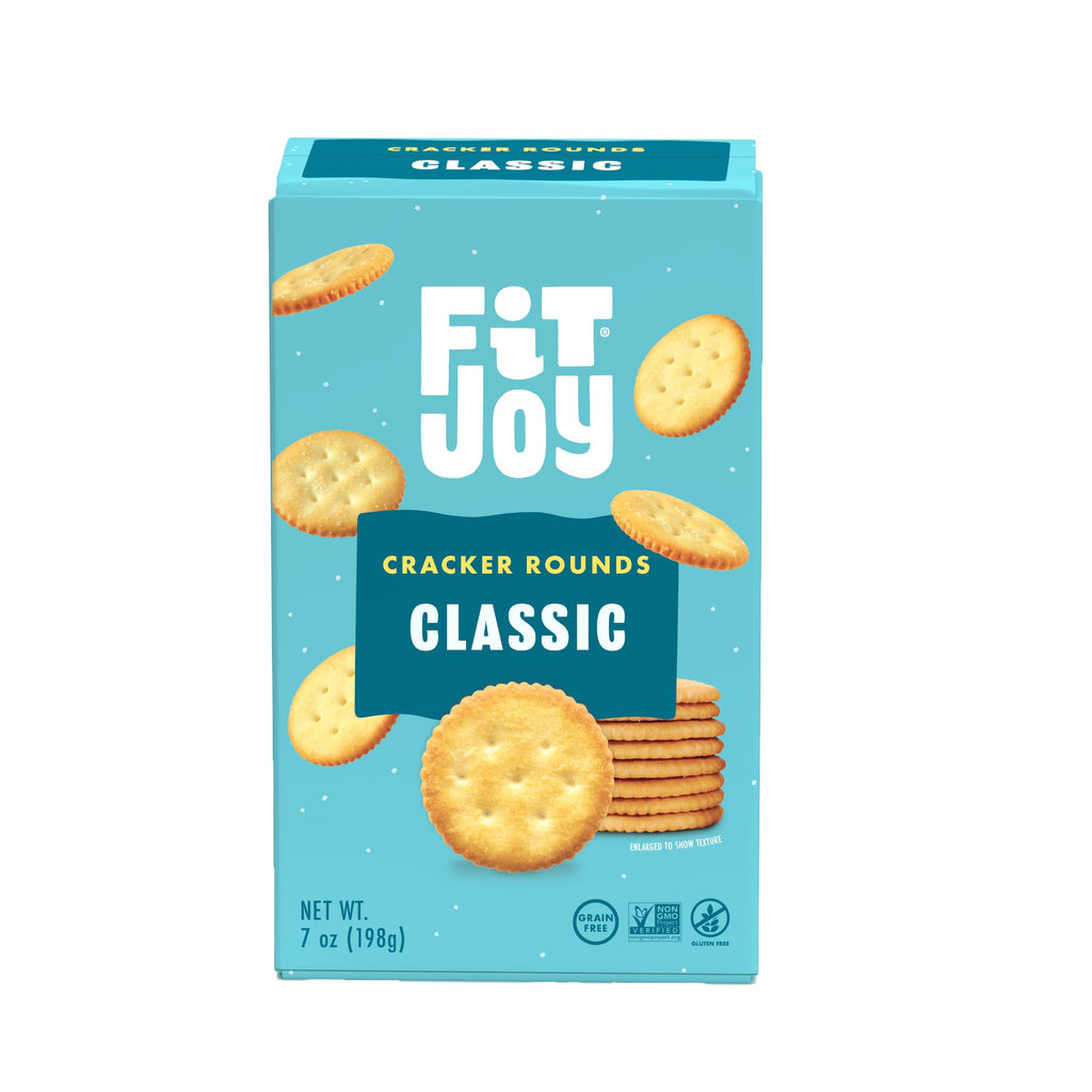 FitJoy Original Round Crackers, Case of 8, 7 oz