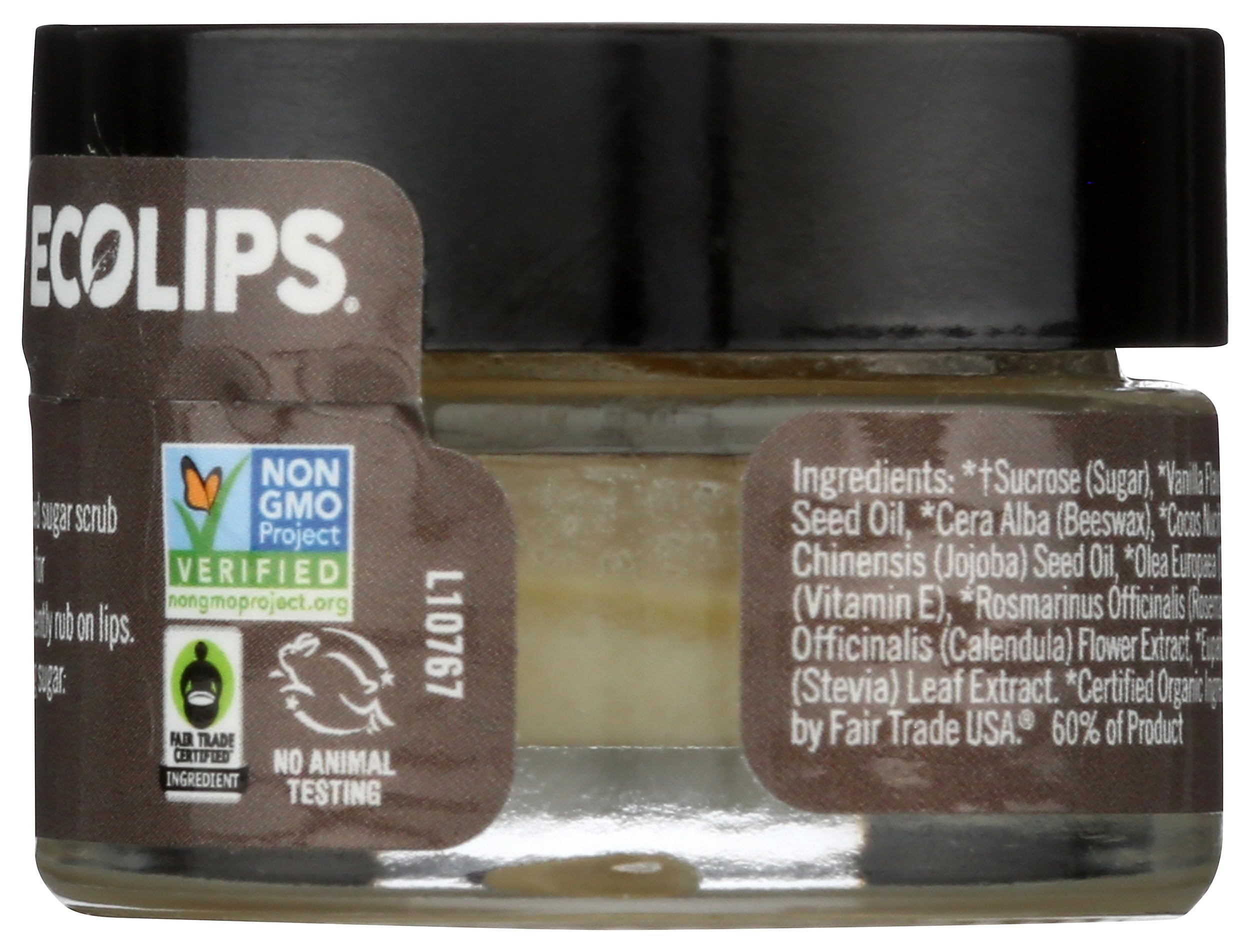 Eco Lips Organic Brown Sugar Lip Scrub, Case of 6, 0.5 oz