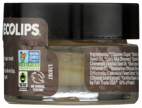Eco Lips Organic Brown Sugar Lip Scrub, Case of 6, 0.5 oz