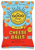The Good Crisp Company Spicy Cheese Balls, Case of 8, 4 oz Each