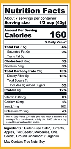 Stoked Oats Buck Wild Oatmeal, Case of 8, 11.3 Ounce