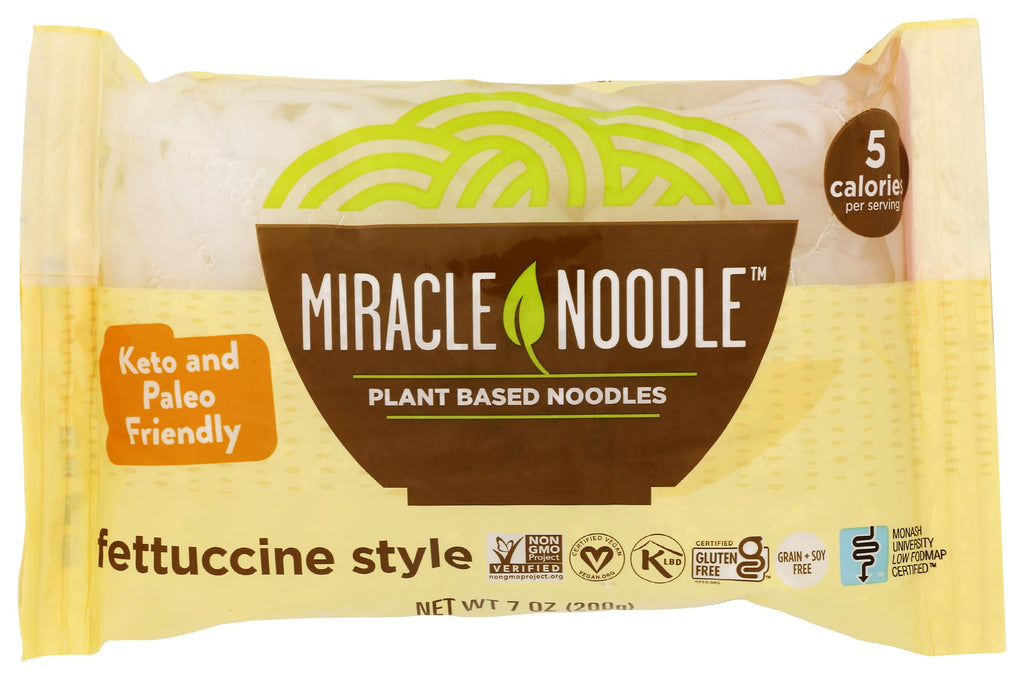 Miracle Noodle Fettuccine Shirataki Pasta, Case of 6, 7 oz