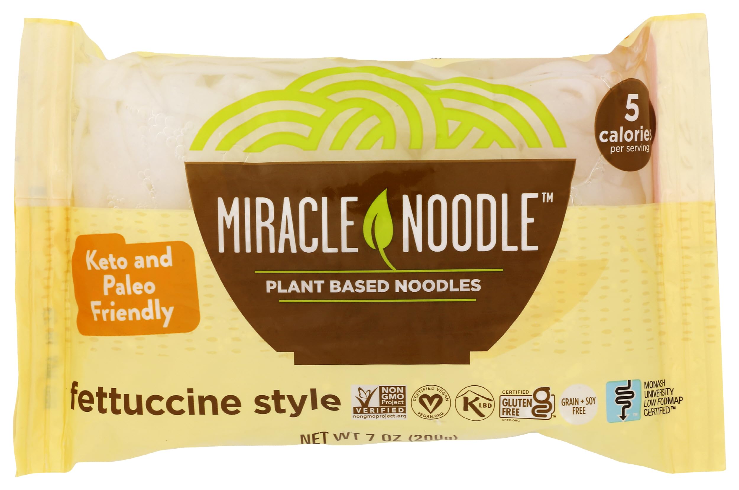 Miracle Noodle Fettuccine Shirataki Pasta, Case of 6, 7 oz