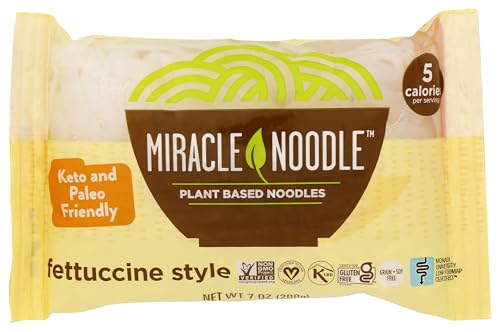 Miracle Noodle Fettuccine Shirataki Pasta, Case of 6, 7 oz