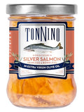 Tonnino Silver Salmon Fillet in Extra Virgin Olive Oil, Case of 6, 6.3 oz