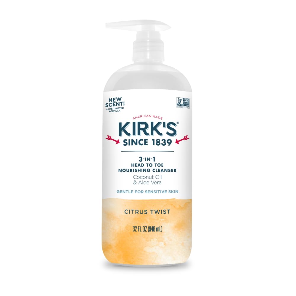 Kirk's 3-In-1 Head To Toe Citrus Twist Liquid Cleanser, 32 fl oz