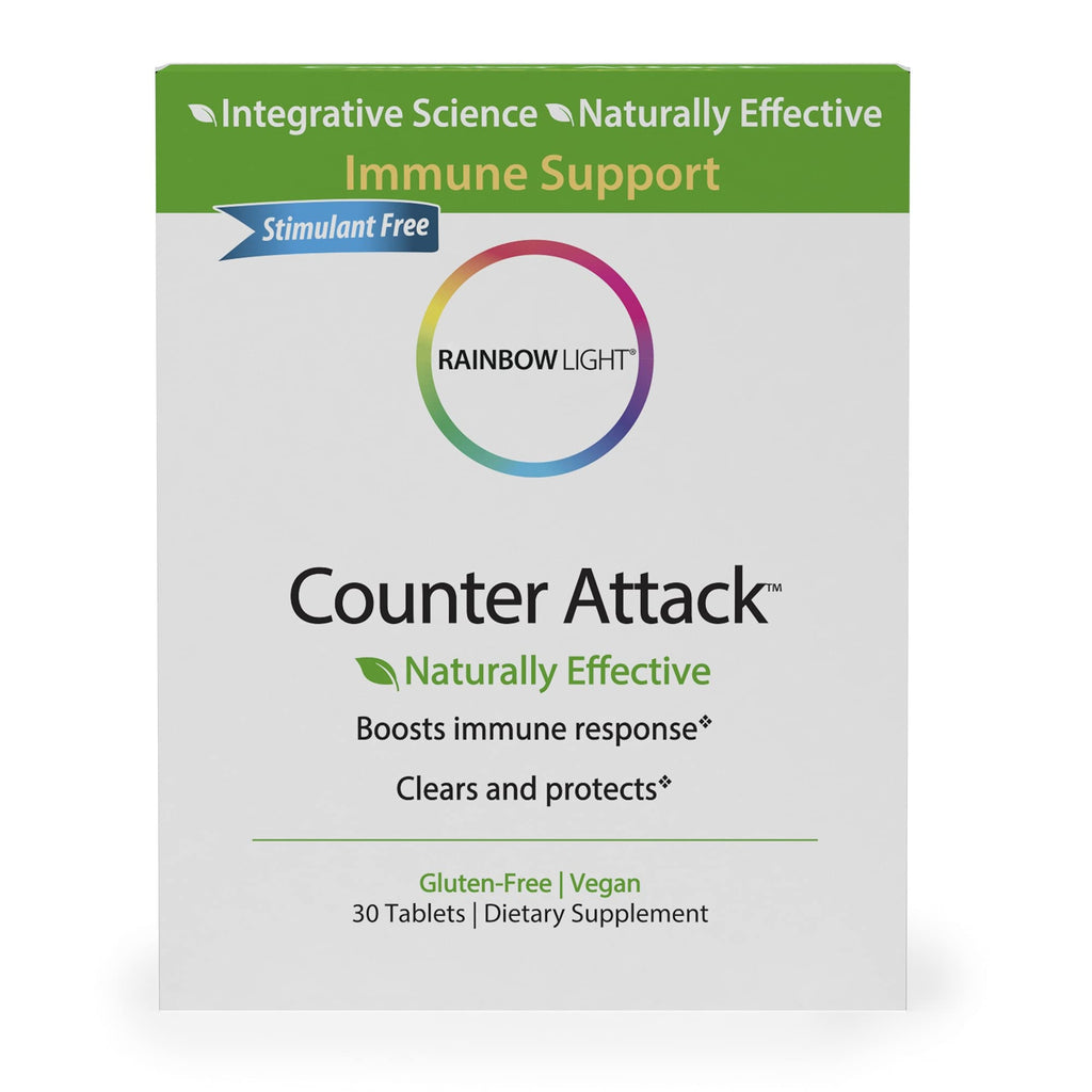 Rainbow Light Counter Attack Gluten Free Dietary Supplement Tablets, 30 Count