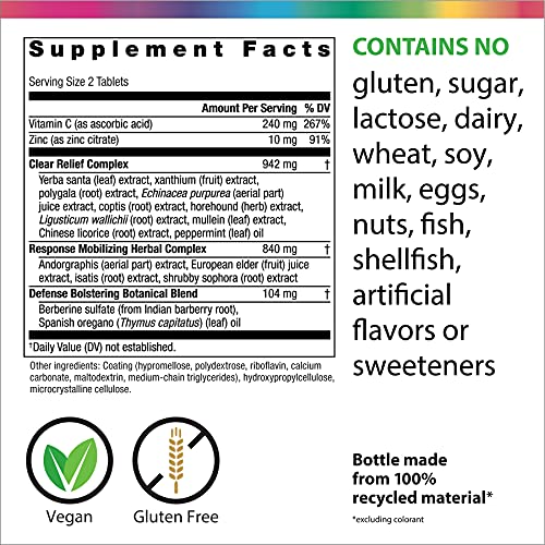 Rainbow Light Counter Attack Gluten Free Dietary Supplement Tablets, 30 Count