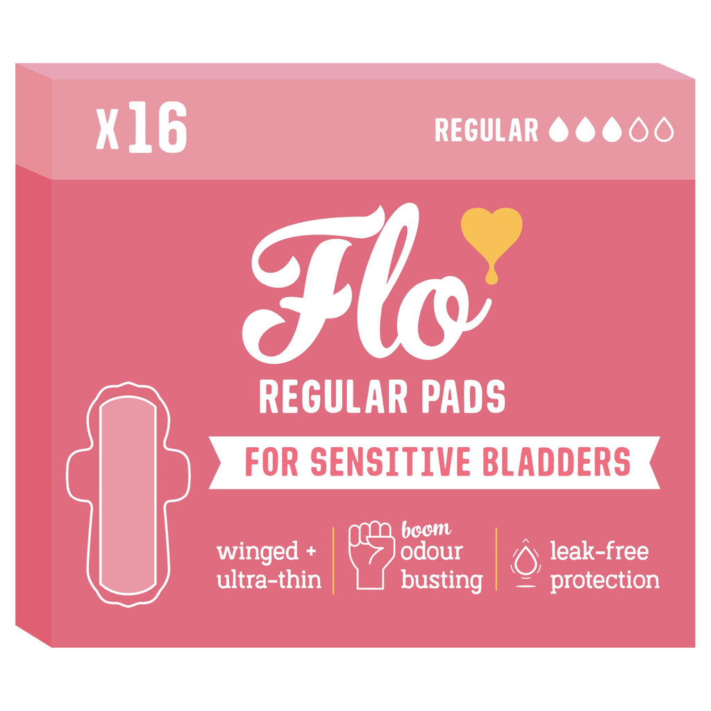 Flo Sensitive Bamboo Bladder Pads, Case of 8, 16 Count Each