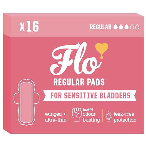 Flo Sensitive Bamboo Bladder Pads, Case of 8, 16 Count Each