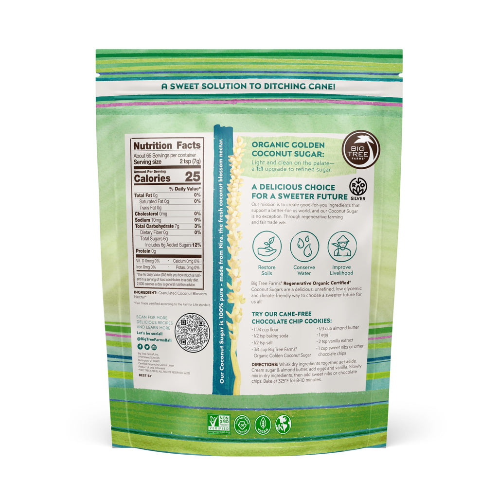 Big Tree Farms Organic Golden Coconut Sugar, Case of 6, 16 oz Each