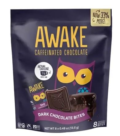 Awake Chocolate Dark Chocolate Bag, Case of 10, 3.84 Ounce Bags