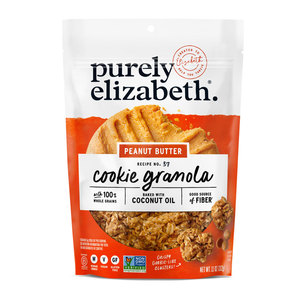 Purely Elizabeth Peanut Butter Cookie Granola, Case of 6, 11 Ounce Bags