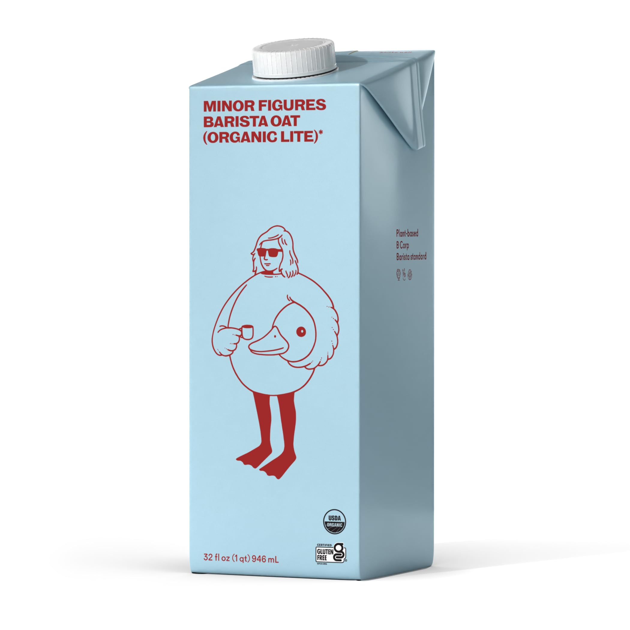 Minor Figures Organic Light Oat Milk, Case of 6, 32 Fluid Ounce Cartons