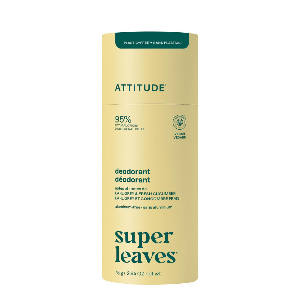 Attitude Earl Grey Cucumber Deodorant, 2.64 Ounce