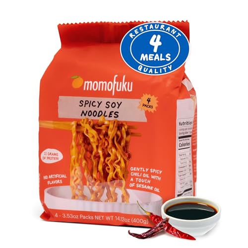 Momofuku Spicy Soy Noodles, Case of 8, 14.12 Ounce Packs