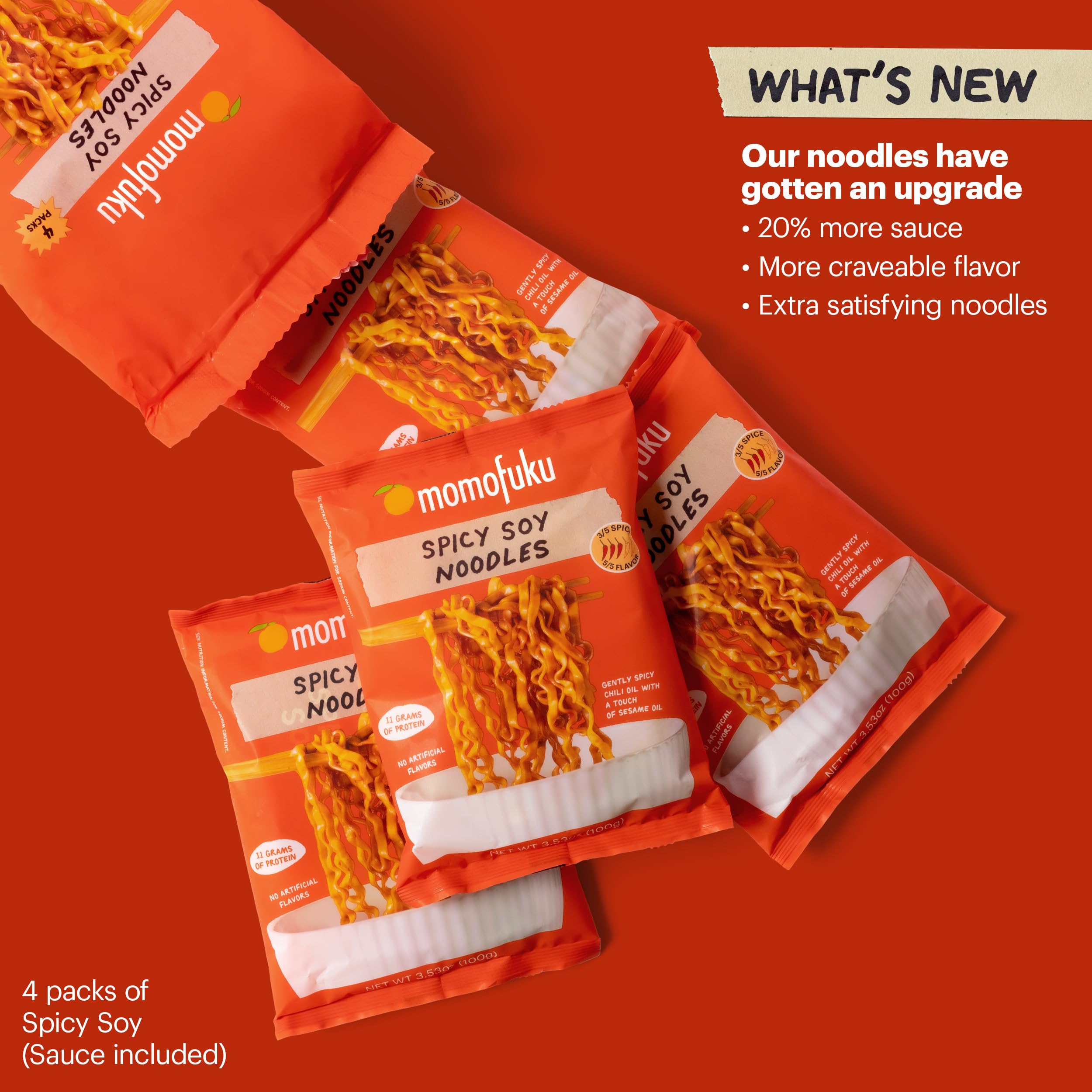 Momofuku Spicy Soy Noodles, Case of 8, 14.12 Ounce Packs