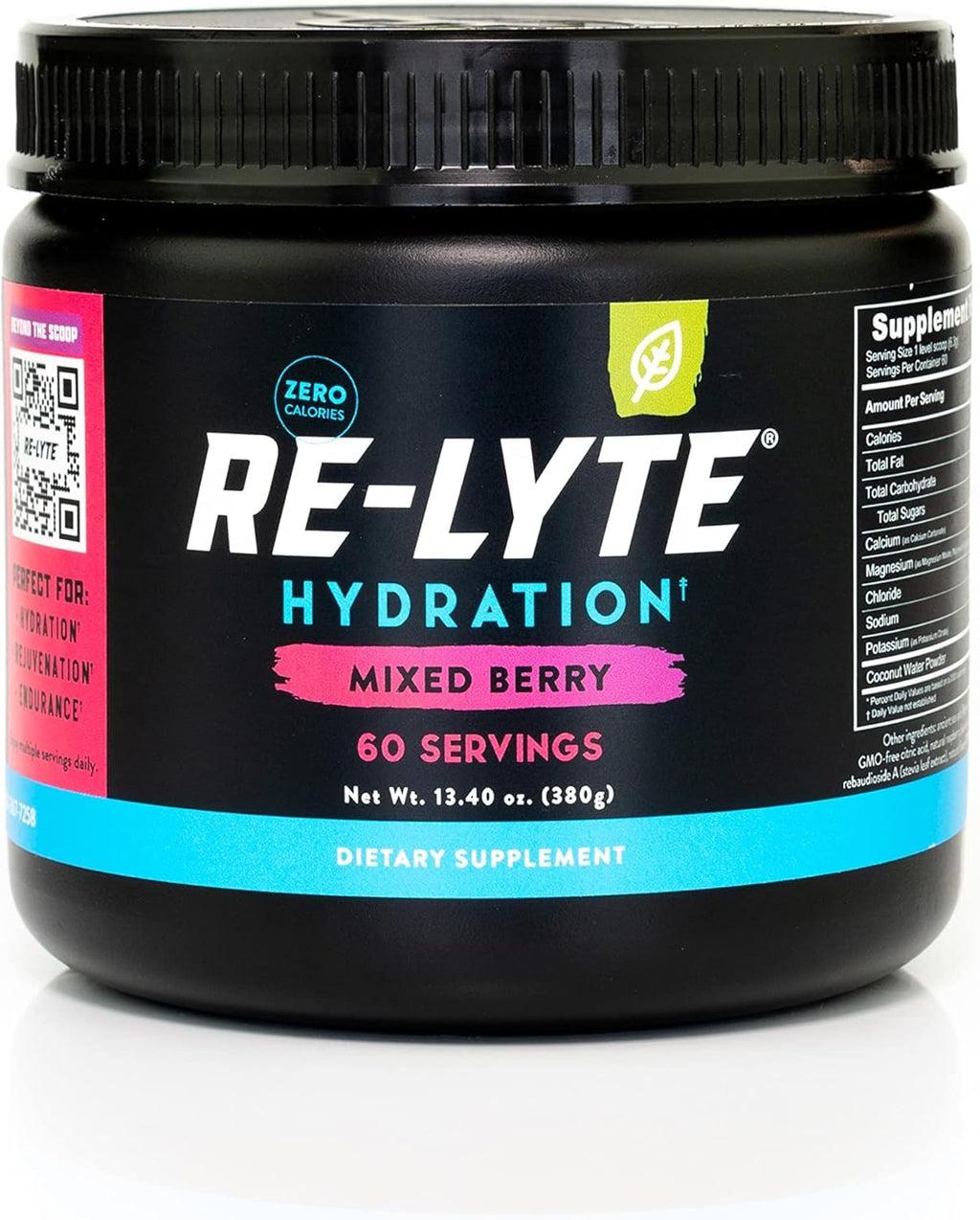 Redmond Re-Lyte Mixed Berry Electrolyte Drink Mix, Case of 6, 13.4 Ounce Containers