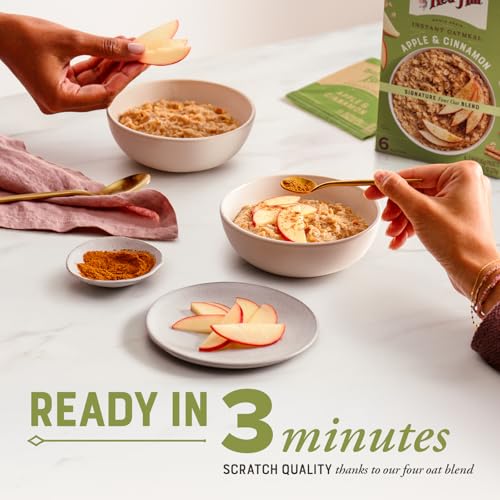 Bob's Red Mill Whole Grain Apple Cinnamon Instant Oatmeal, Case of 4, 9.52 Ounce Boxes