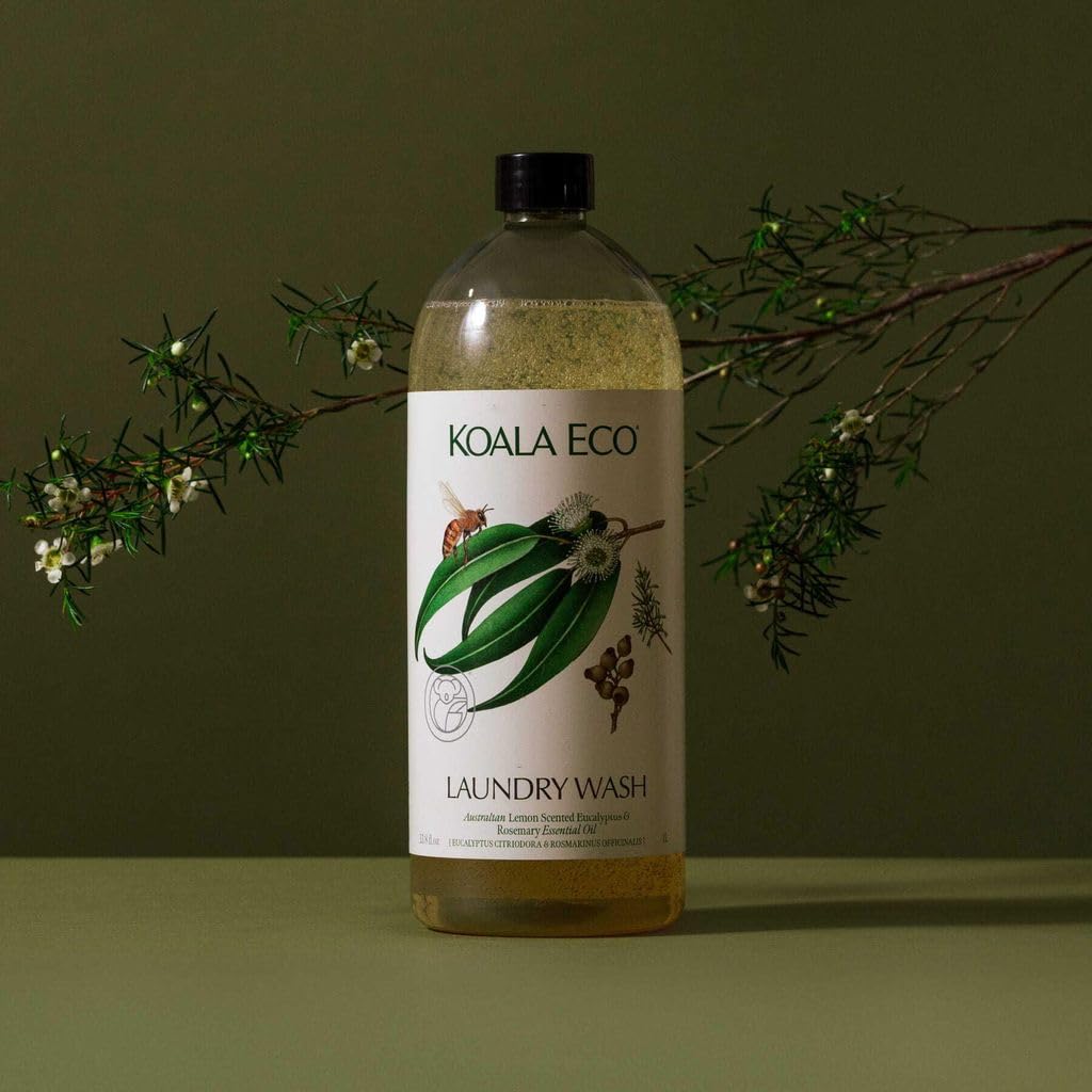 Koala Eco Lemon Eucalyptus and Rosemary Laundry Wash, Case of 6, 33.8 Fl Oz