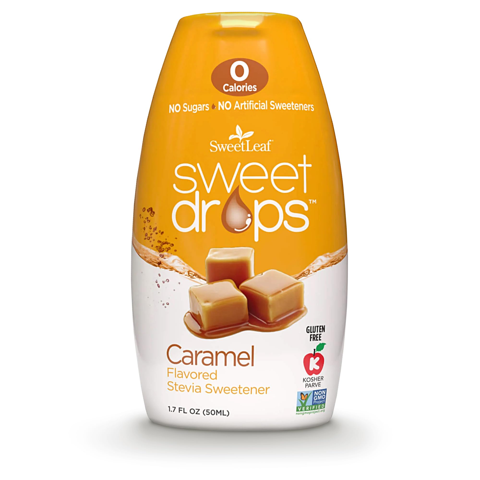 SweetLeaf Caramel Sweet Drops Liquid Sweetener, Case of 12, 1.7 Fl Oz