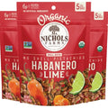 Nichols Farms Organic No Shell Lemon Habanero Pistachios, Case Of 12, 5 Oz