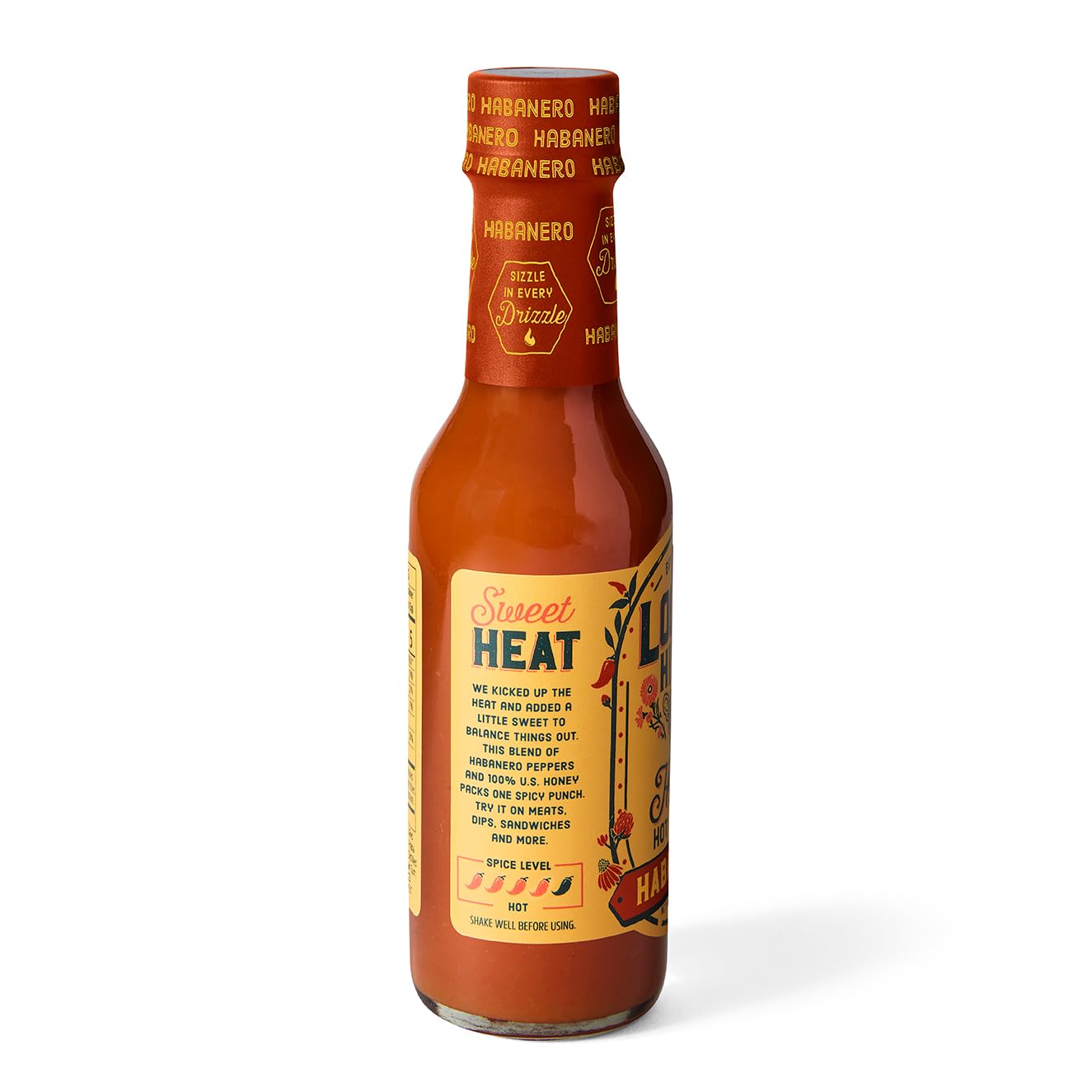 Local Hive Habanero Honey Hot Sauce, Case Of 6, 6 Fl Oz
