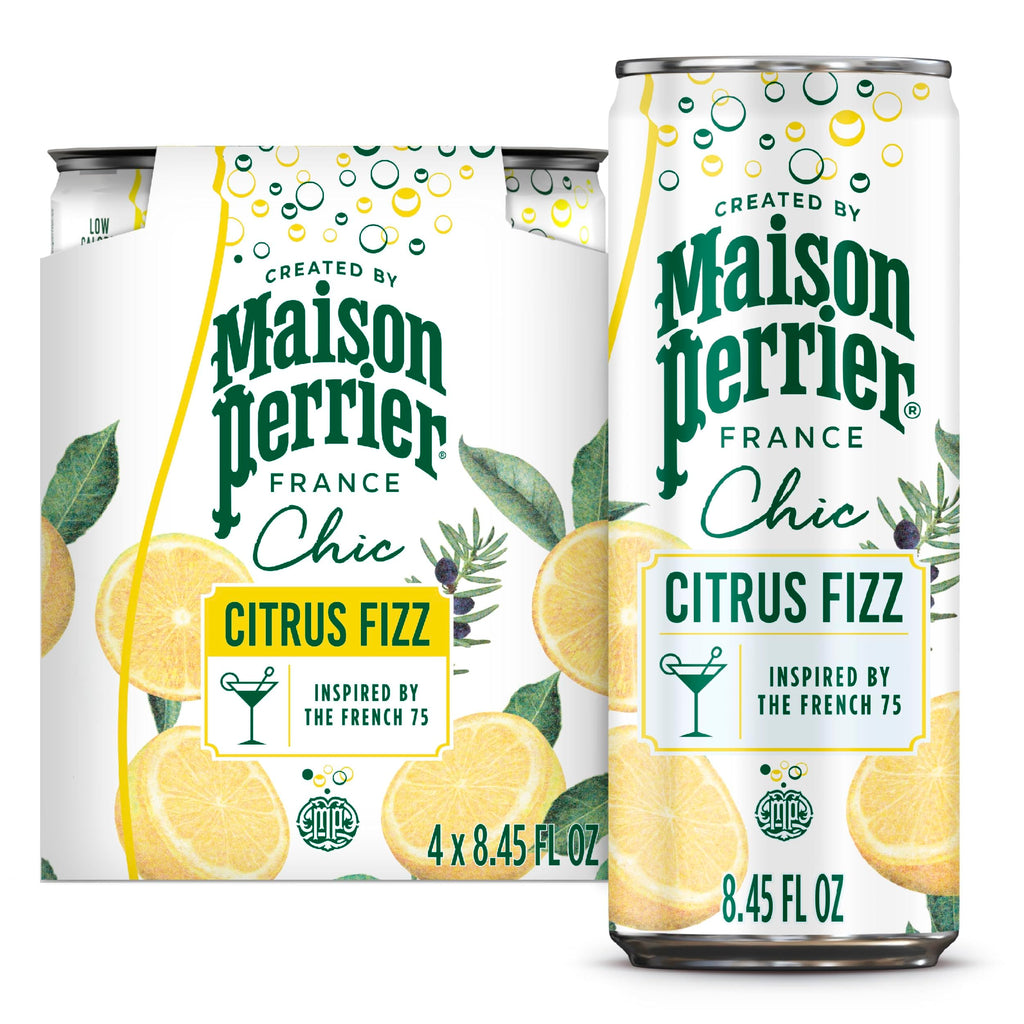 Maison Perrier Chic Citrus Fizz Sparkling Beverage, Case of 6, 4 Pack, 8.5 Fluid Ounce