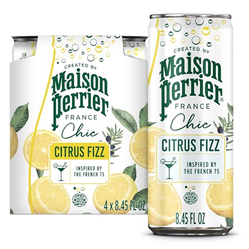 Maison Perrier Chic Citrus Fizz Sparkling Beverage, Case of 6, 4 Pack, 8.5 Fluid Ounce