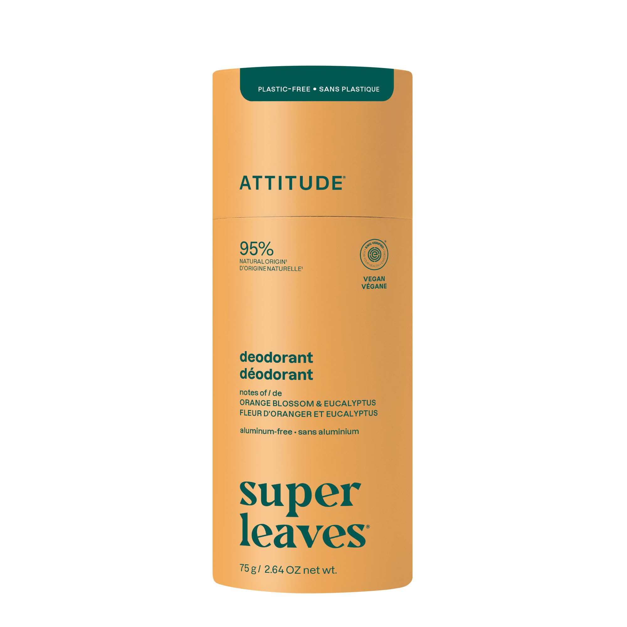 Attitude Eucalyptus and Orange Blossom Deodorant, 2.64 oz