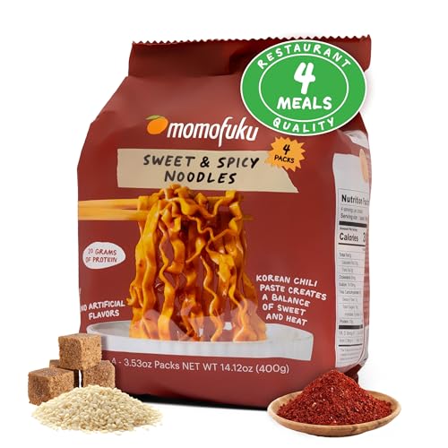 Momofuku Sweet and Spicy Noodles, Case of 8, 14.12 oz Packs