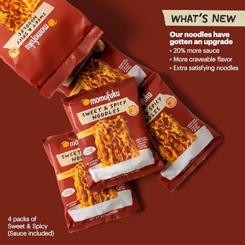 Momofuku Sweet and Spicy Noodles, Case of 8, 14.12 oz Packs
