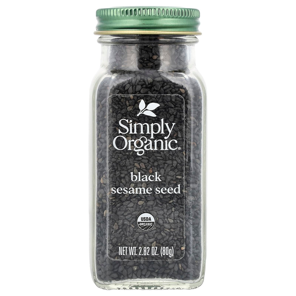 Simply Organic Black Sesame Seed, Case of 6, 2.82 oz Jars