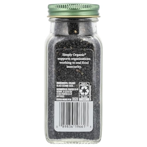 Simply Organic Black Sesame Seed, Case of 6, 2.82 oz Jars