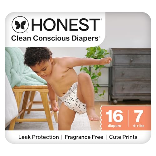 The Honest Company Pattern Play Diapers Size 7, 16 Count