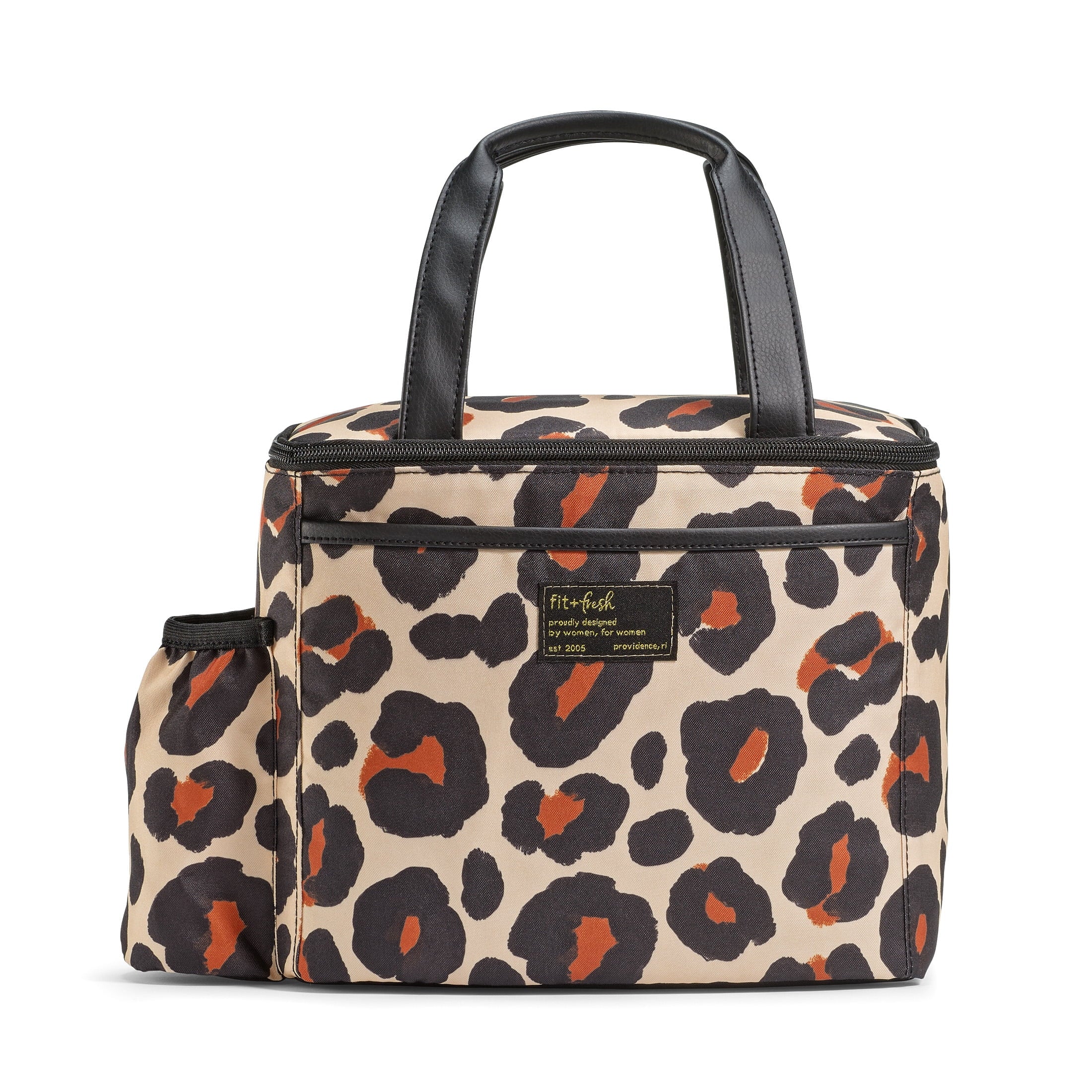 Fit + Fresh Mapleton Leopard Insulated Lunch Cooler Tote, 1 Count