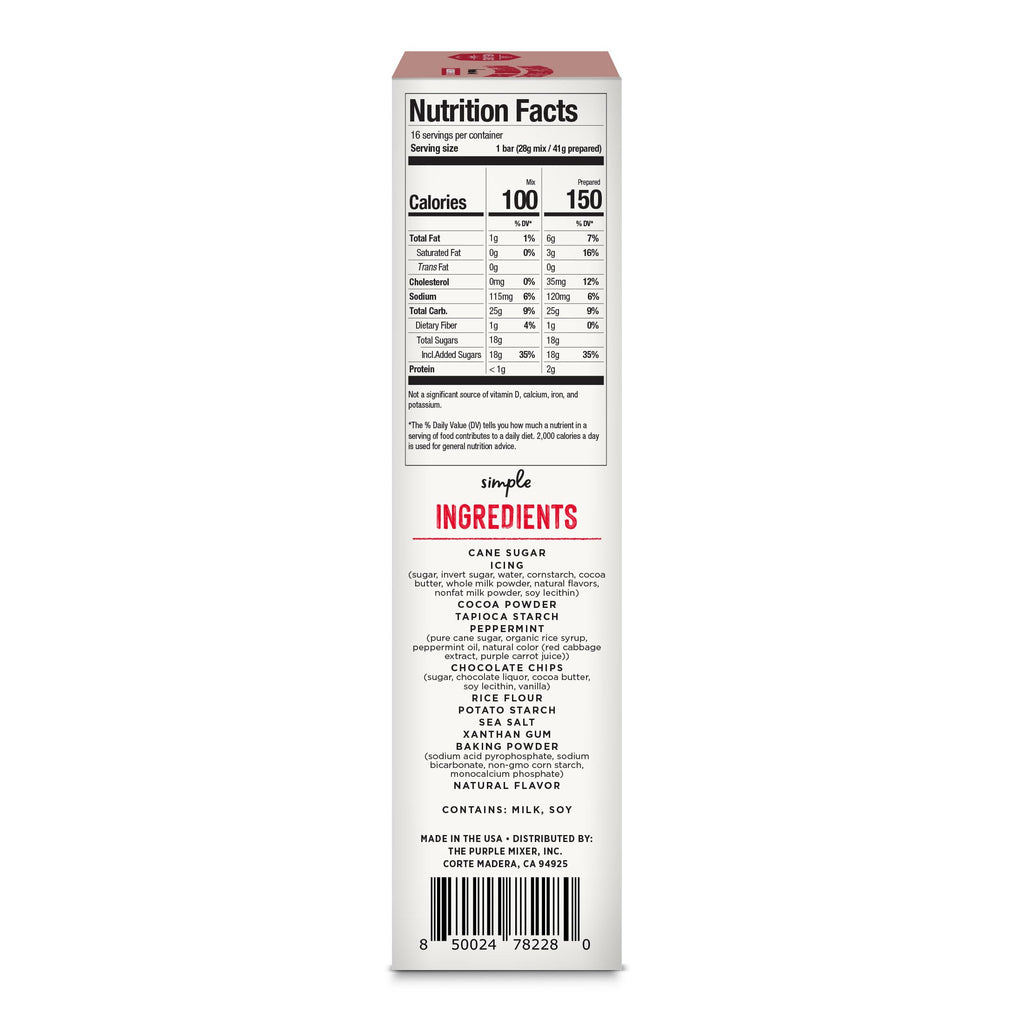 Miss Jones Baking Co. Triple Chocolate Peppermint Bark Brownie Kit, Case of 6, 16 Ounce