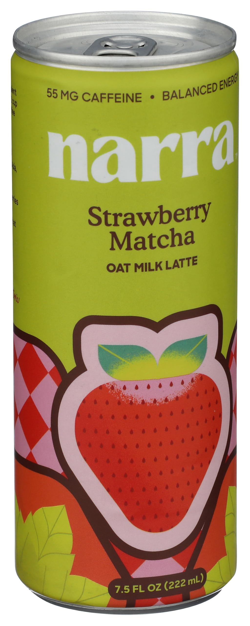 Narra Strawberry Oat Milk Latte, Case of 12, 7.5 fl oz Cans