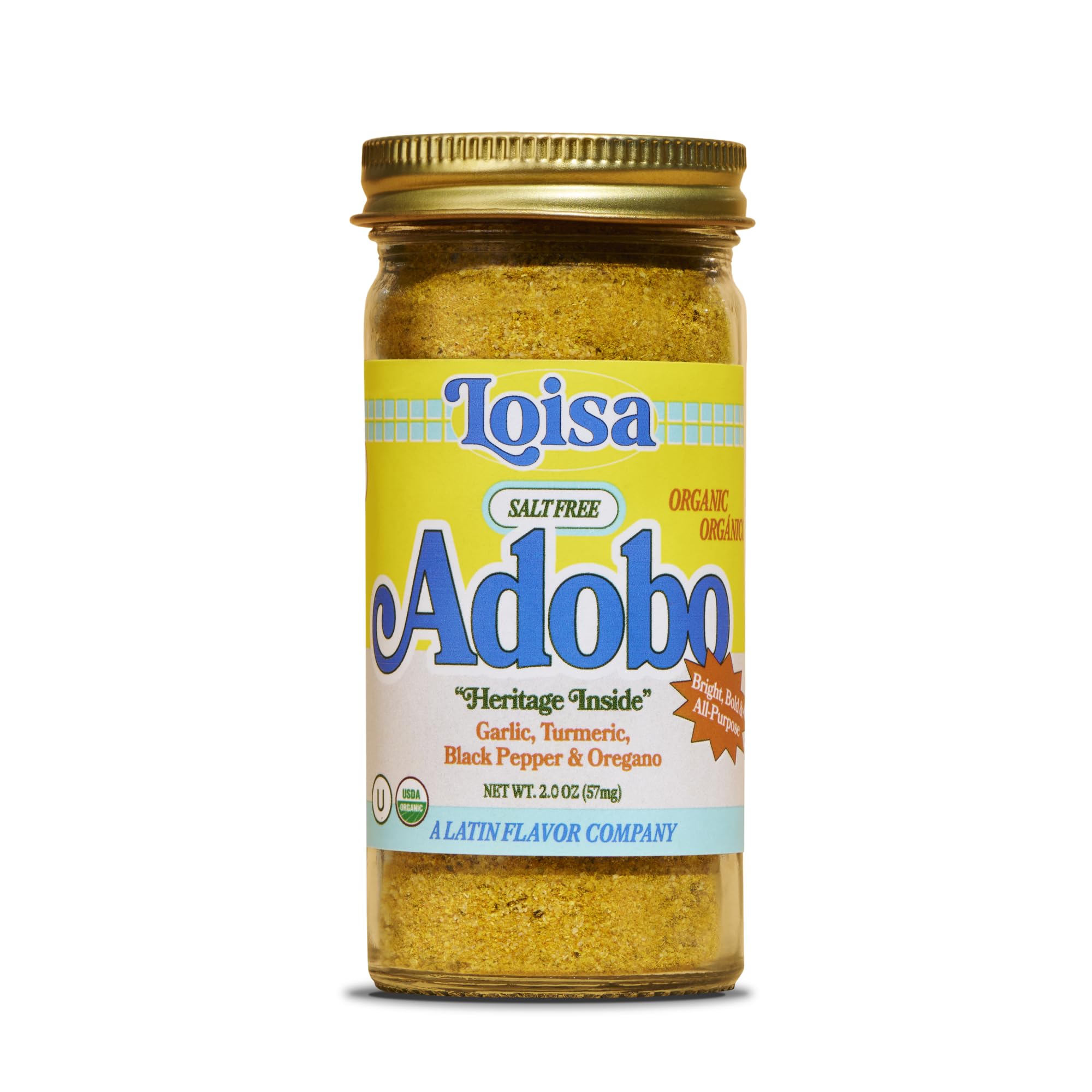 Loisa Organic Salt-Free Adobo Seasoning, Case of 6, 2 Ounce Containers