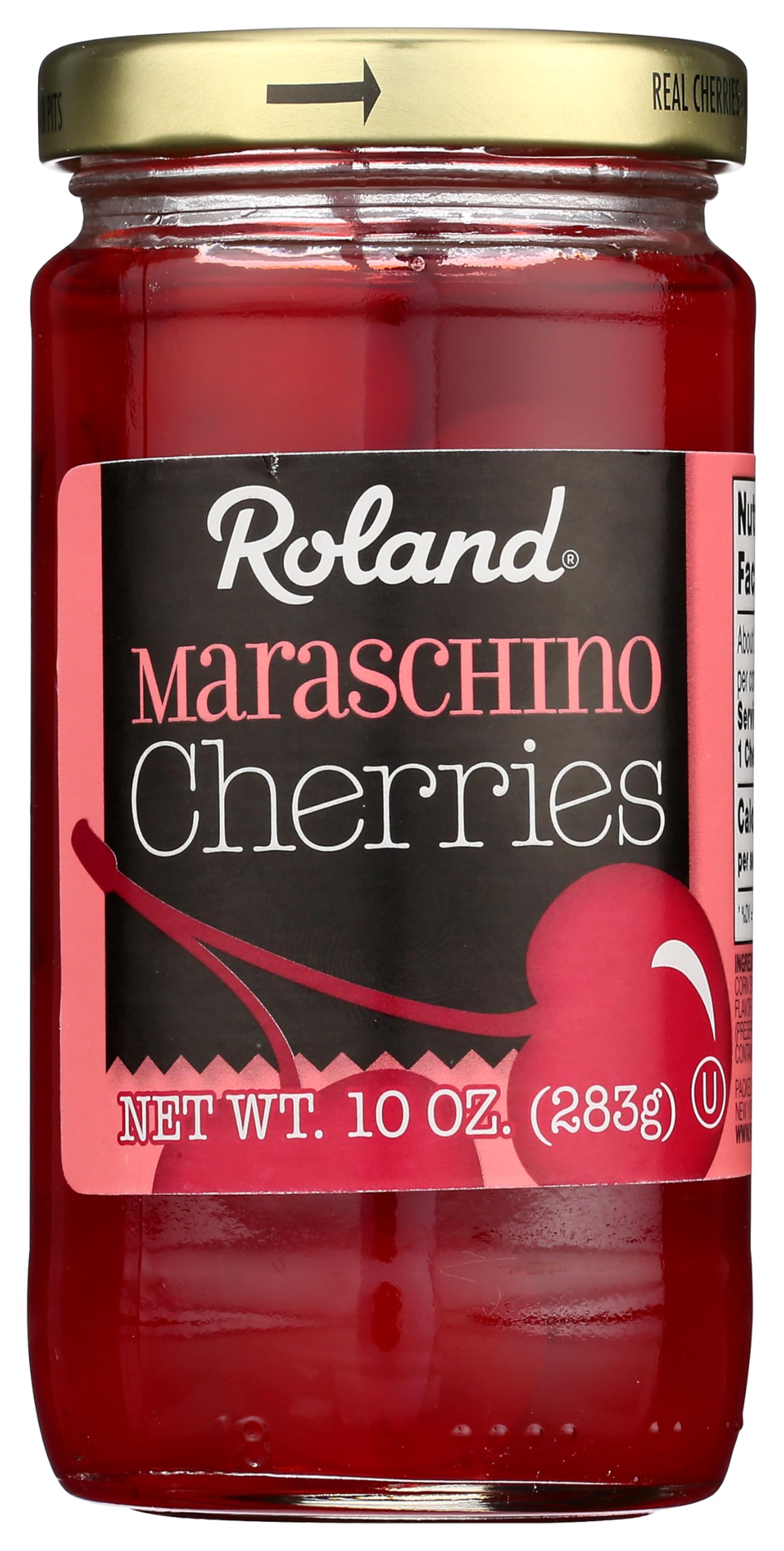 Roland Products Maraschino Cherries, Case of 12, 10 Ounce Jars