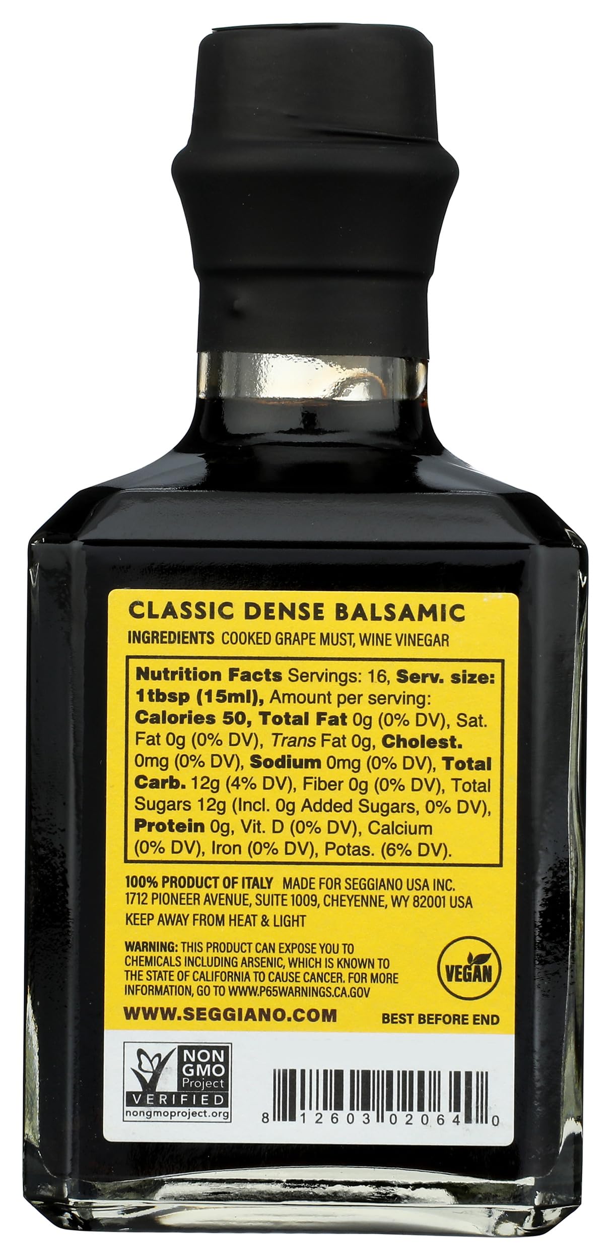 Seggiano Dense Balsamic Glaze, Case of 6, 8.4 fl oz Each