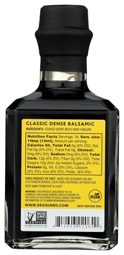 Seggiano Dense Balsamic Glaze, Case of 6, 8.4 fl oz Each