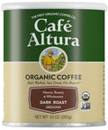 Cafe Altura Organic Dark Roast Ground Coffee, Case of 6, 10 Ounce Bags