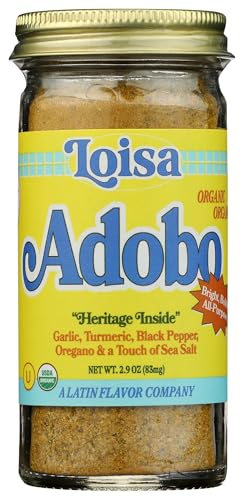 Loisa Organic Adobo Seasoning, Case of 6, 2.9 Ounce Shakers