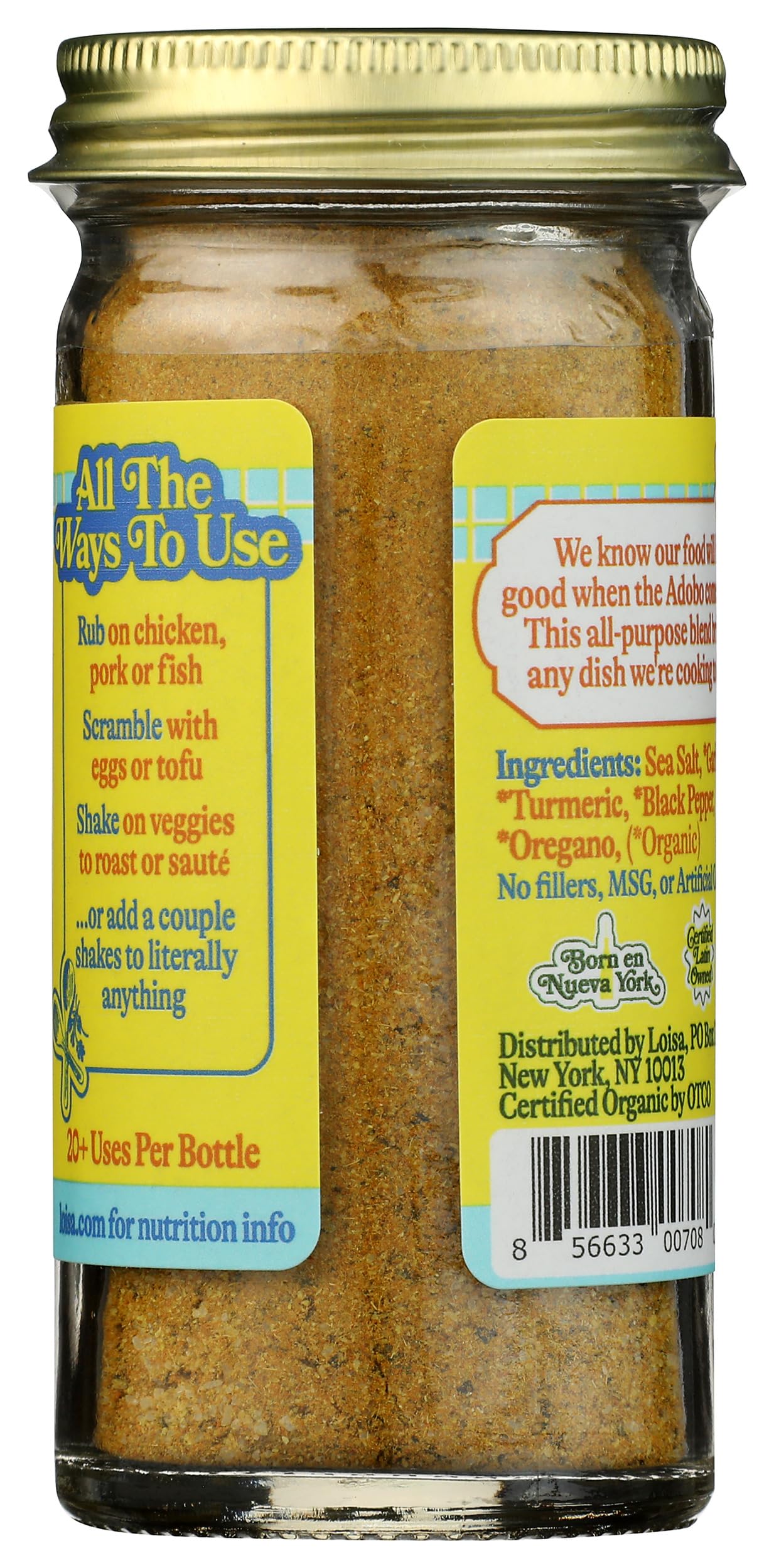 Loisa Organic Adobo Seasoning, Case of 6, 2.9 Ounce Shakers