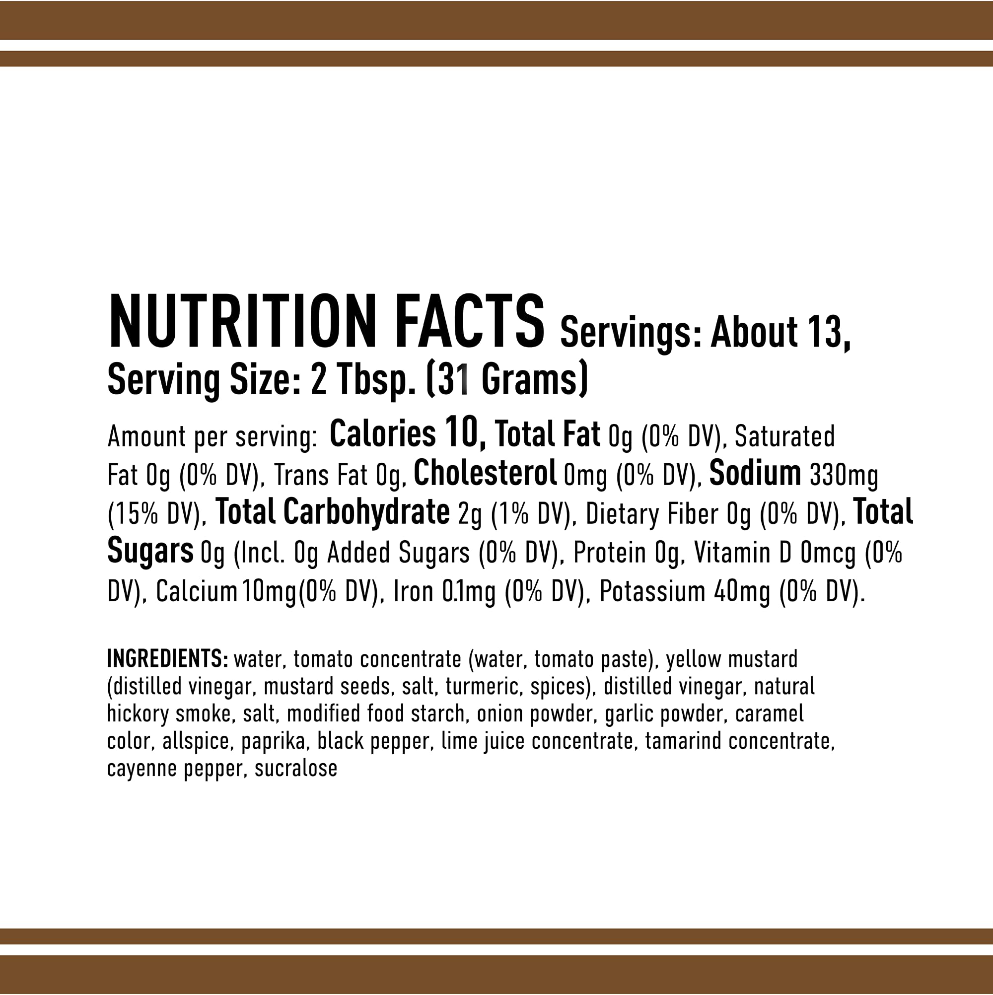Lillie's Q Zero Sugar Smoky Barbecue Sauce, Case of 6, 13.8 Fluid Ounce