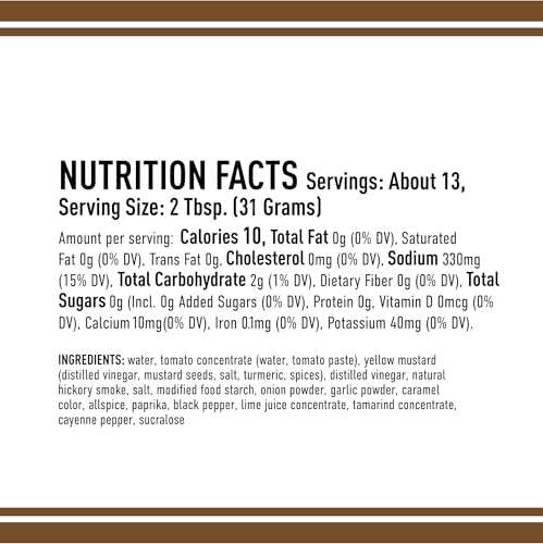 Lillie's Q Zero Sugar Smoky Barbecue Sauce, Case of 6, 13.8 Fluid Ounce