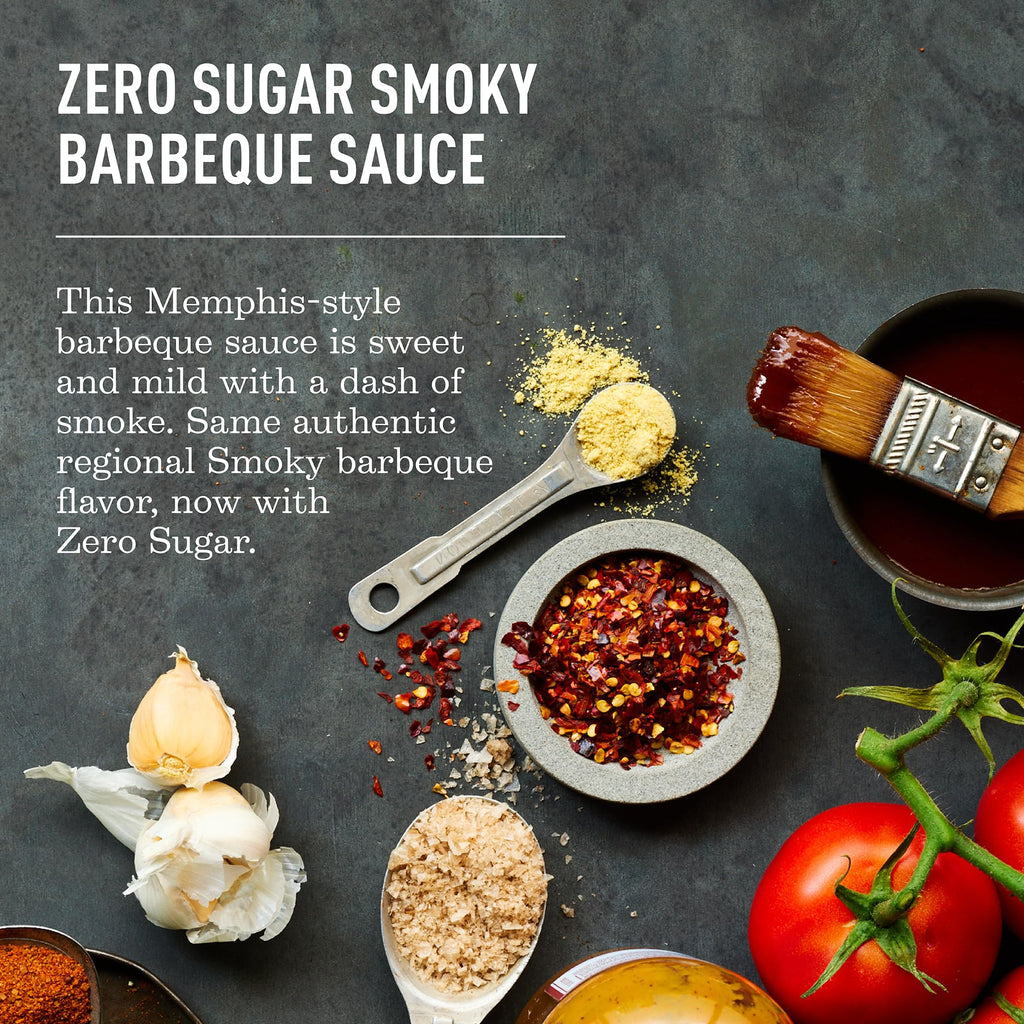 Lillie's Q Zero Sugar Smoky Barbecue Sauce, Case of 6, 13.8 Fluid Ounce
