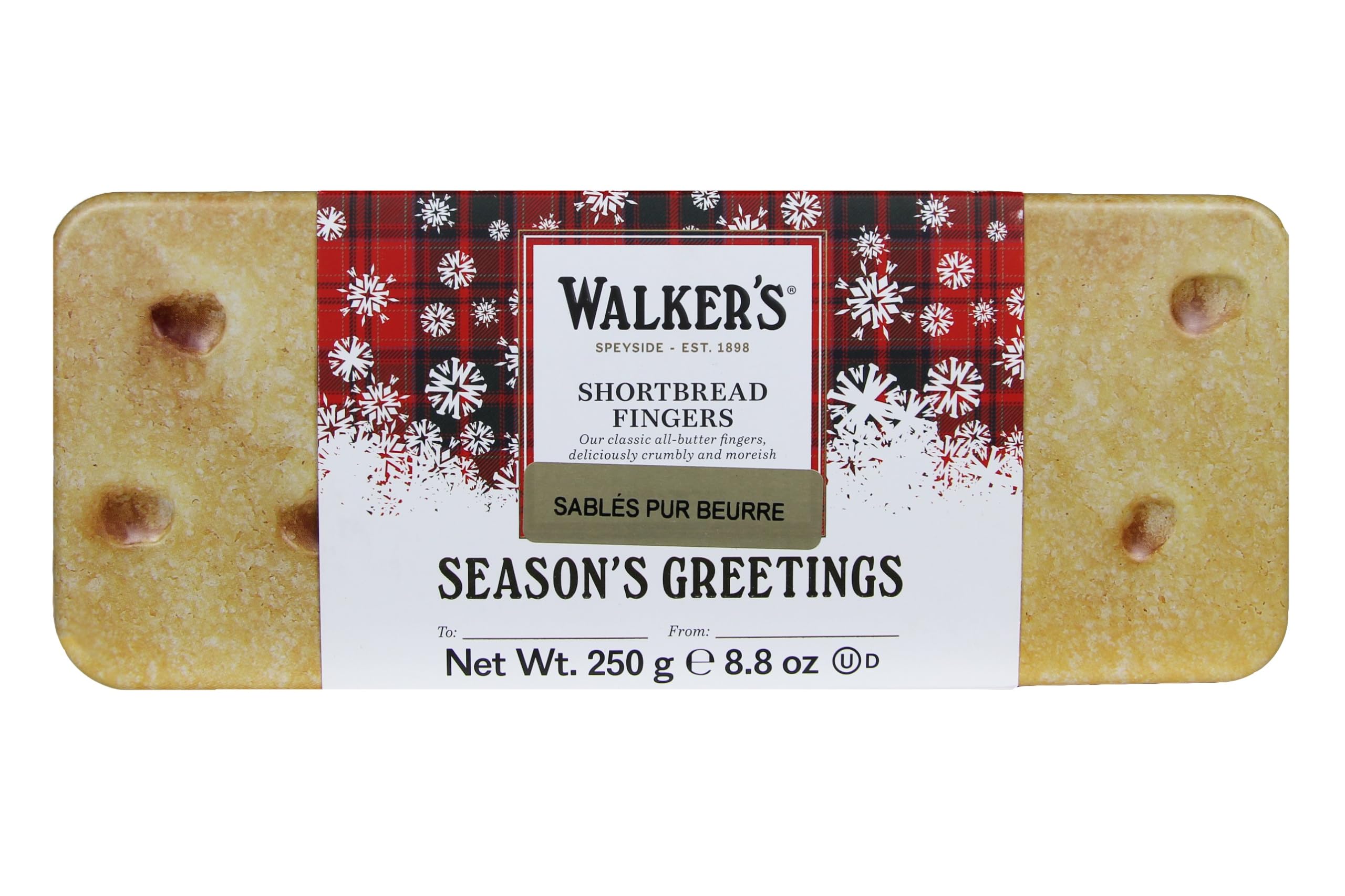 Walkers Shortbread Fingers Tin, Case of 12, 8.8 Ounce Tins