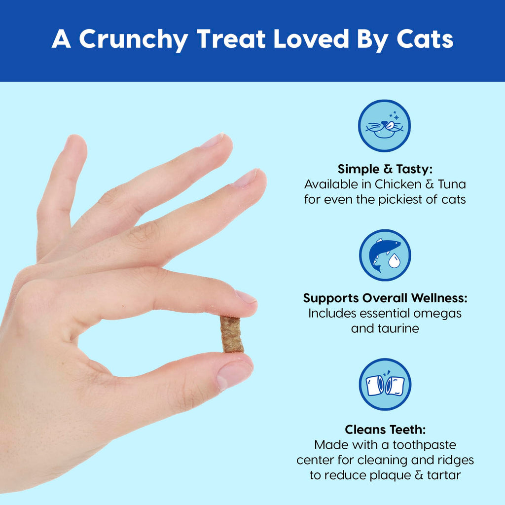 Ark Naturals Clean Chews Kiss Me-Ow Tuna Dental Chews, Case of 6, 3 Ounce Bags